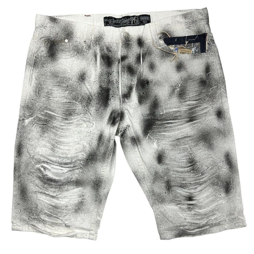 Heritage America Destroyed Denim Shorts (38)